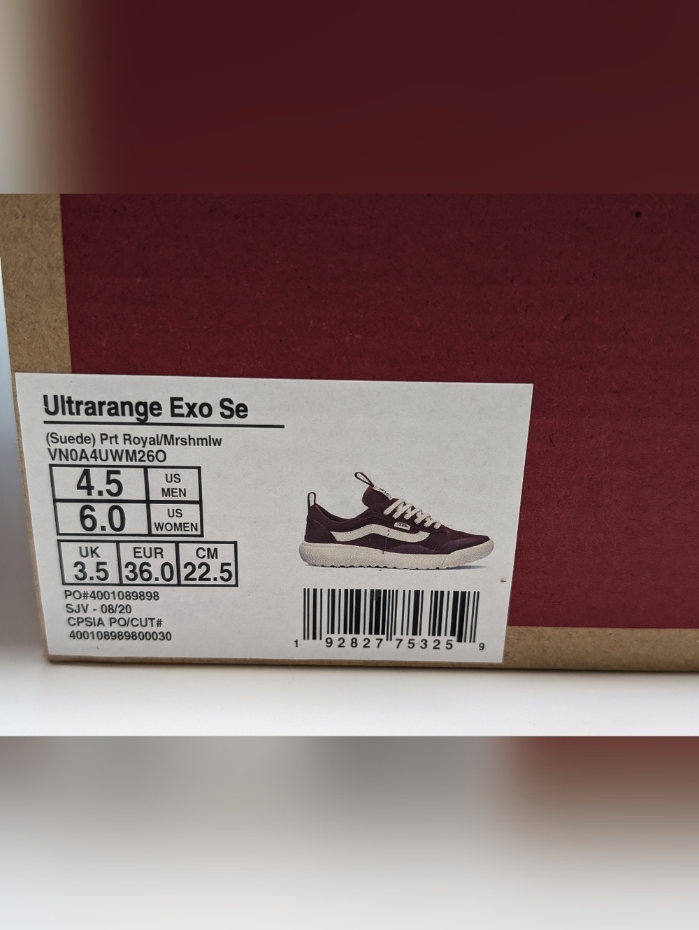 VANS, UltraRange Exo Sneakers, Port Royal/Marshmallow Suede, Unisex - Picture 7 of 7